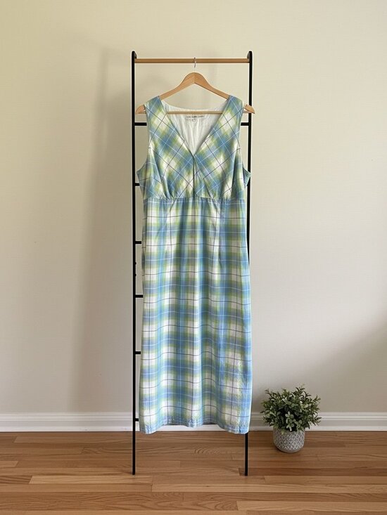 Tommy Hilfiger Dresses & Skirts - Tommy Hilfiger Cotton Plaid Maxi Dress Coastal Grandmacore Quiet Luxury Size 20
